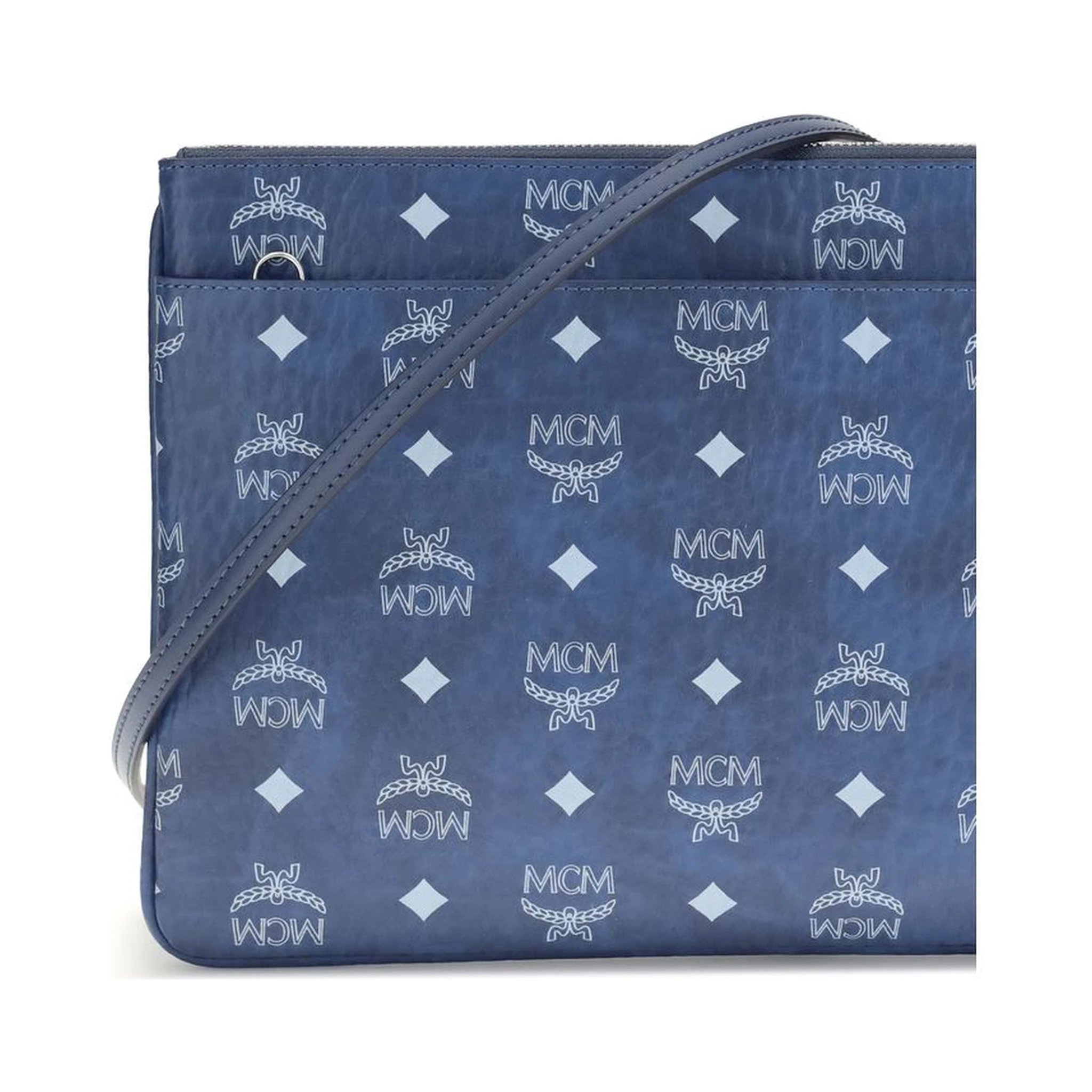 Blue Polyethylene Clutch Bag