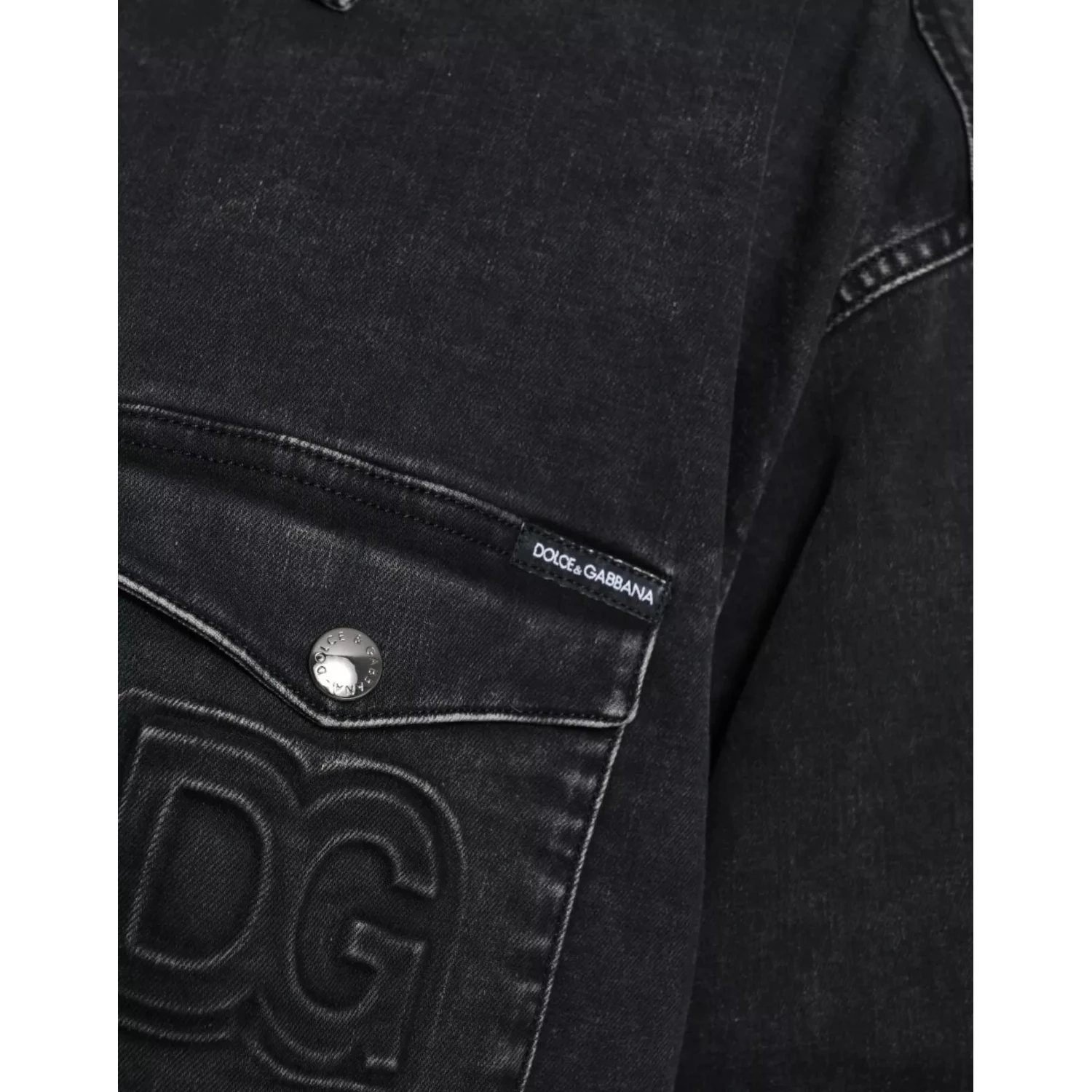 Black Cotton Long Sleeve Denim Casual Shirt