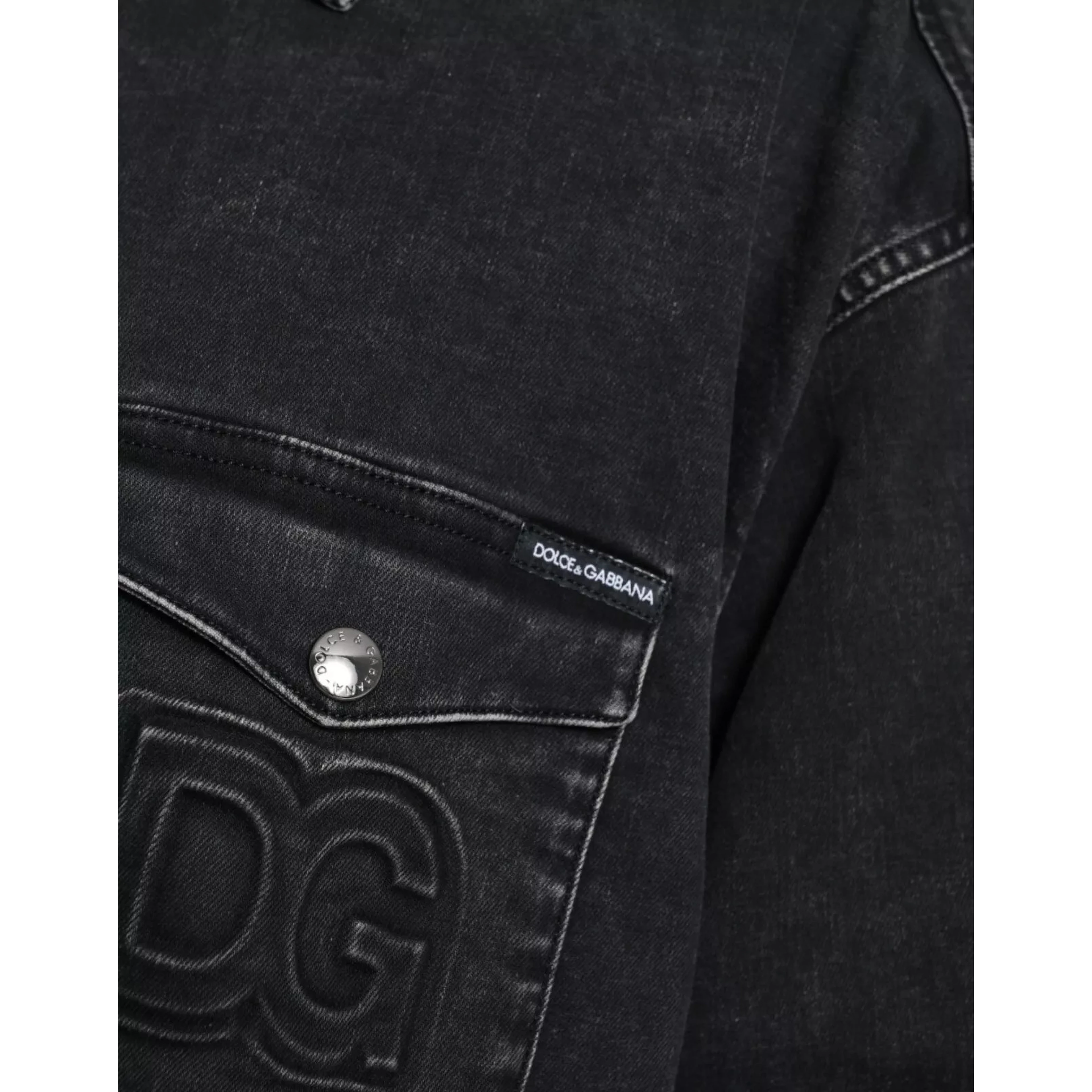 Black Cotton Long Sleeve Denim Casual Shirt