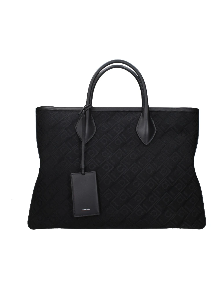 Black Fabric Handbag