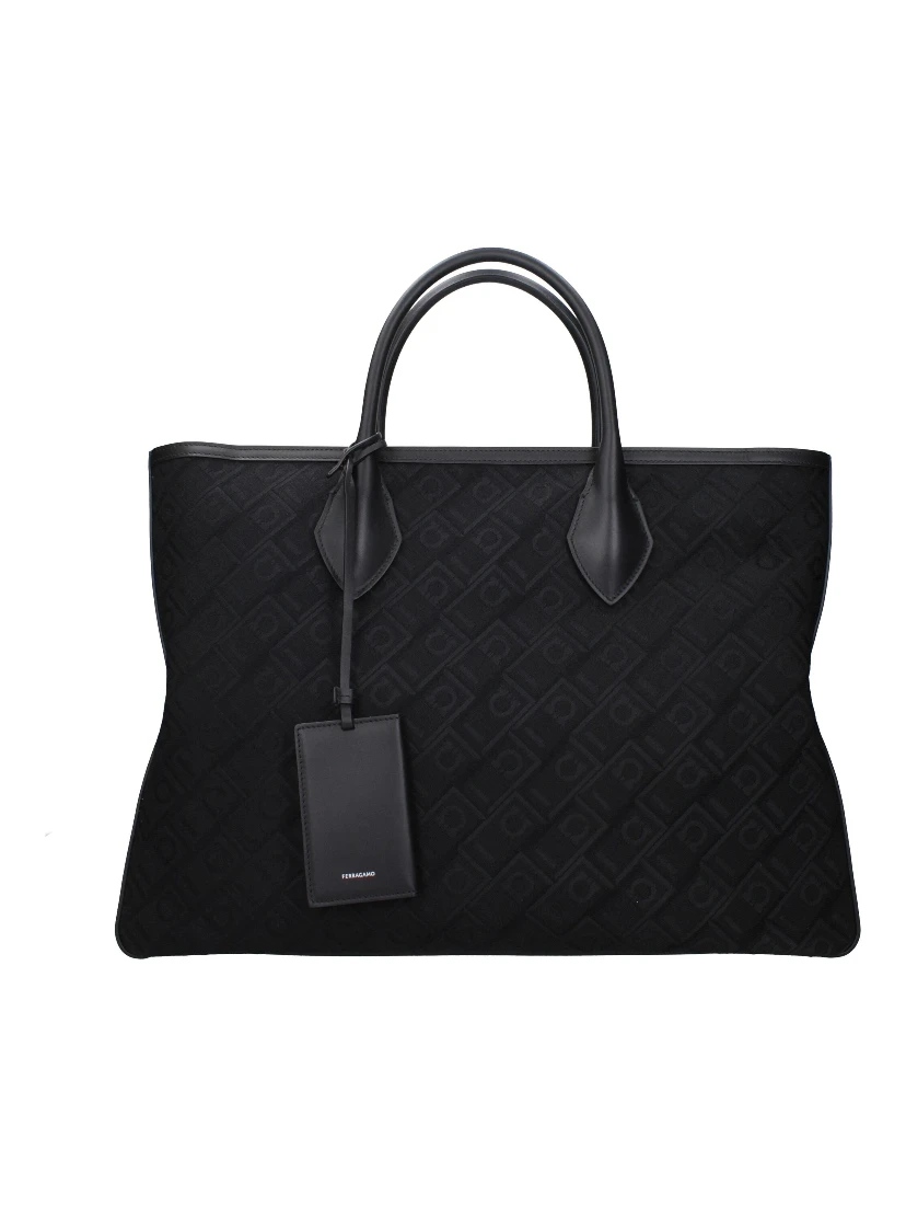 Black Fabric Handbag