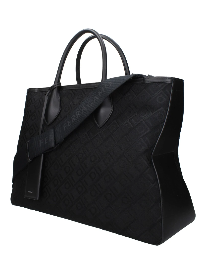 Black Fabric Handbag