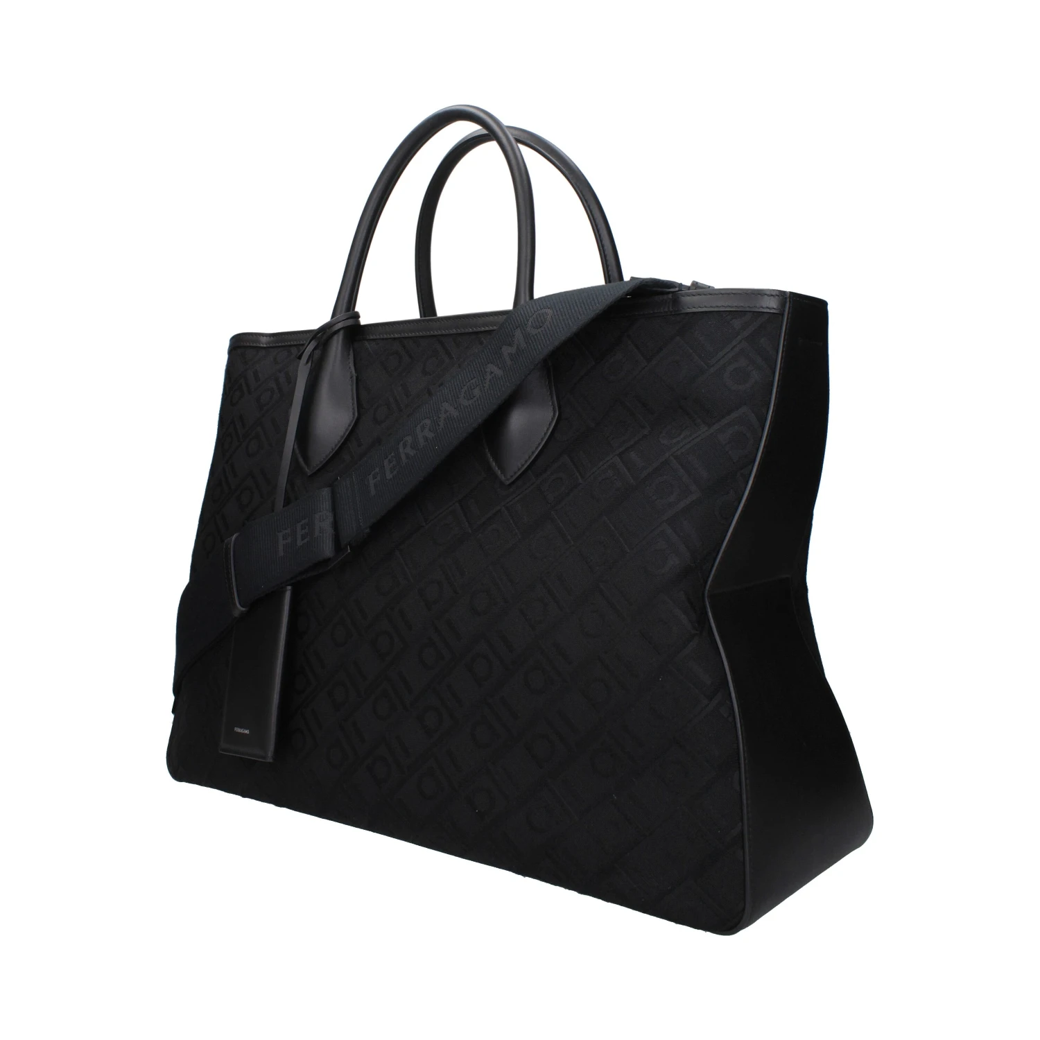 Black Fabric Handbag
