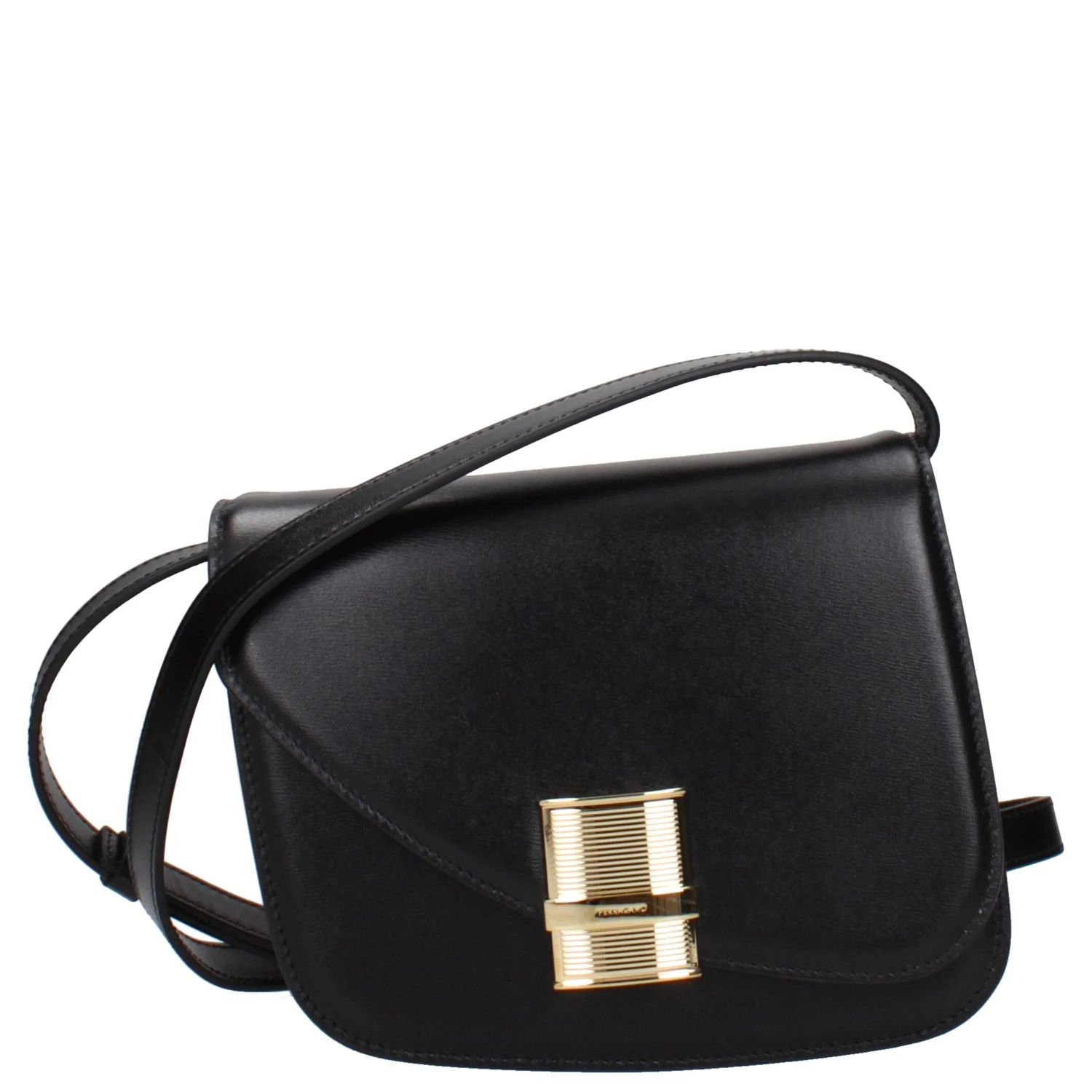 Black Leather Crossbody Bag