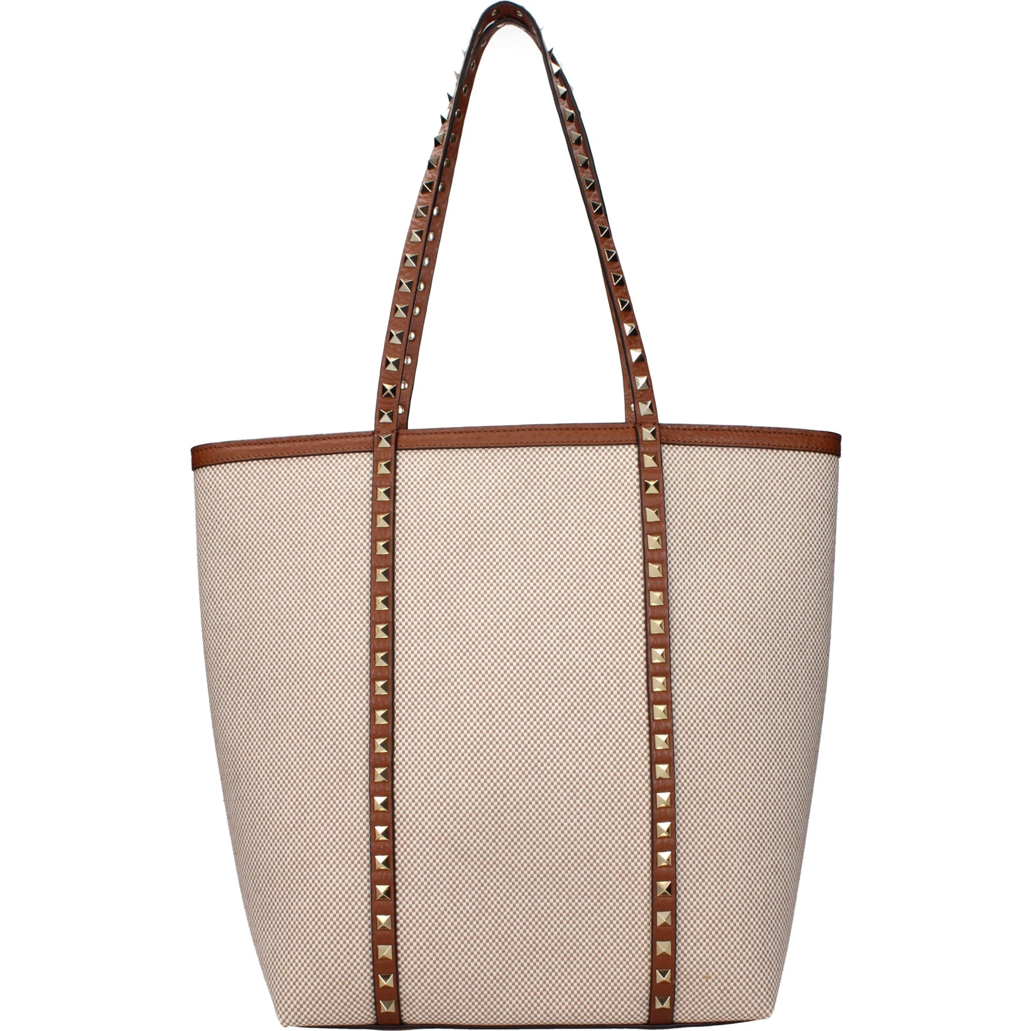 Beige Fabric Shoulder Bag