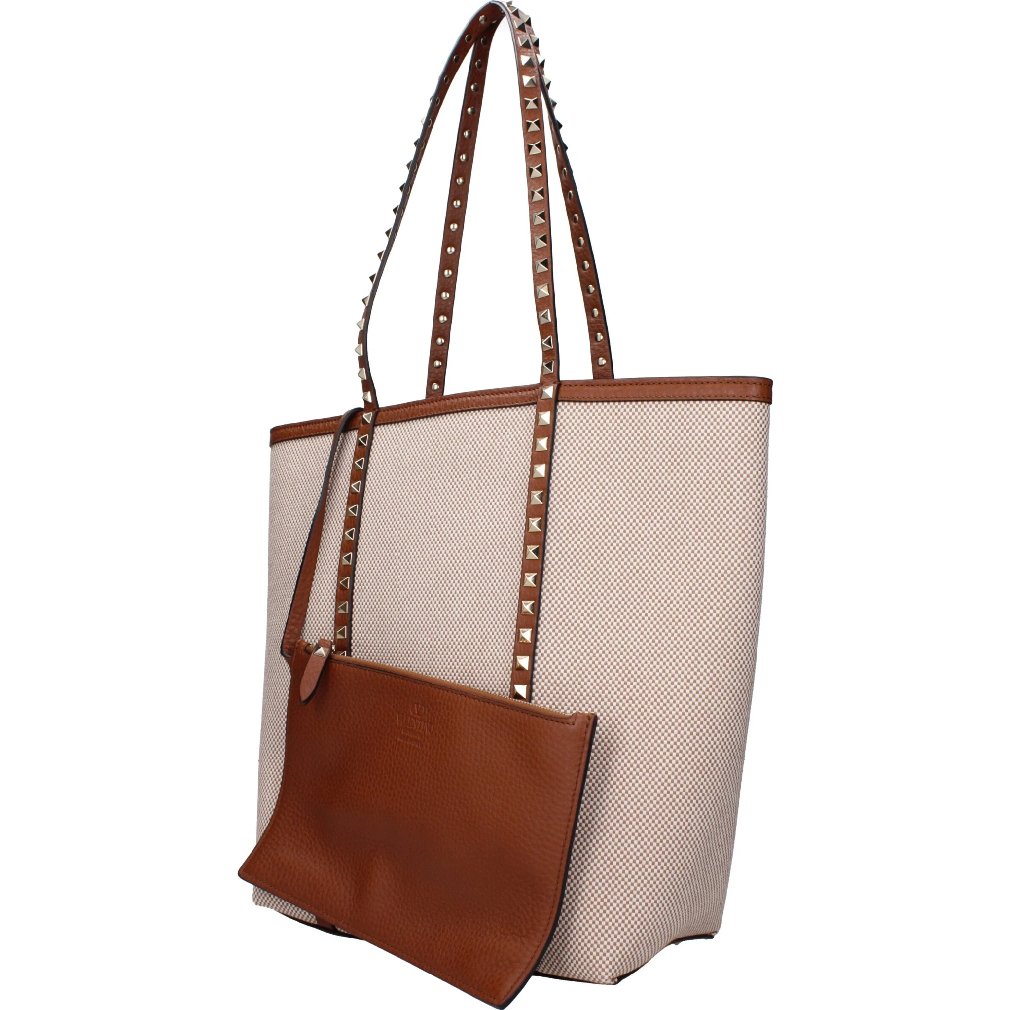 Beige Fabric Shoulder Bag