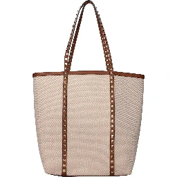 Beige Fabric Shoulder Bag