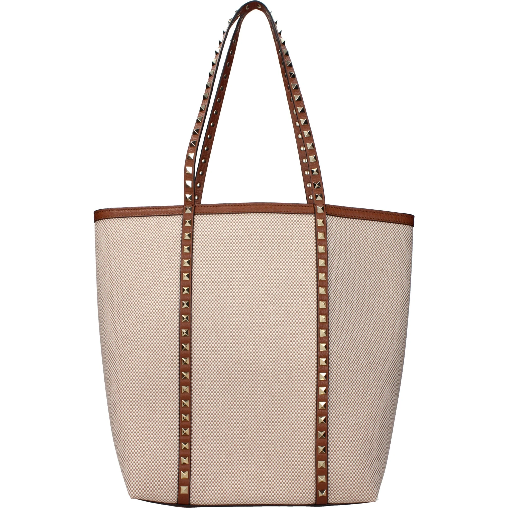 Beige Fabric Shoulder Bag