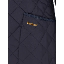 Heritage Liddesdale Blue Jacket with Classic Corduroy Collar and Logo Lettering on the Front in Tech Fabric Man