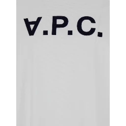 White Oversized T-Shirt with APC Print in Cotton Man
