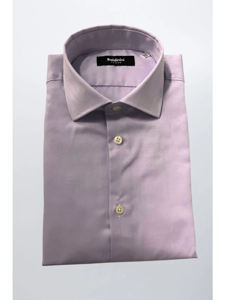 Purple Cotton Men Shirt