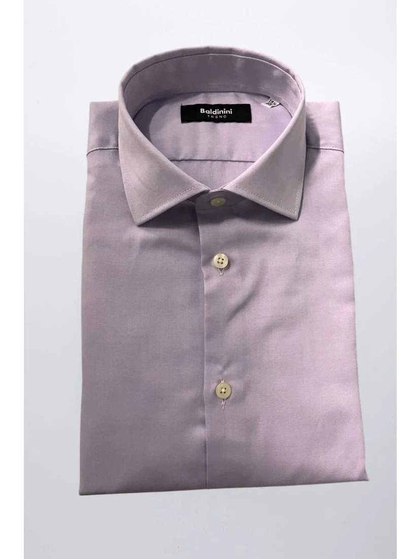 Purple Cotton Men Shirt
