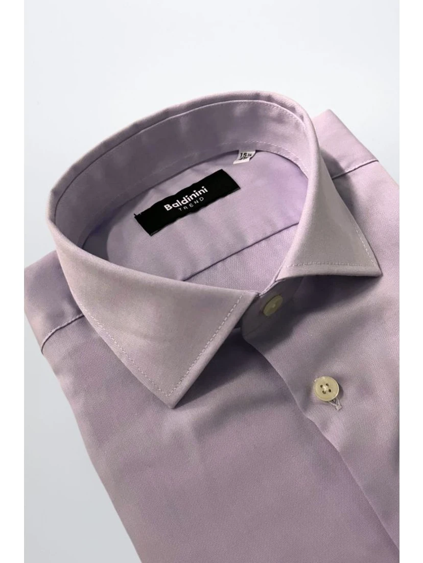 Purple Cotton Men Shirt