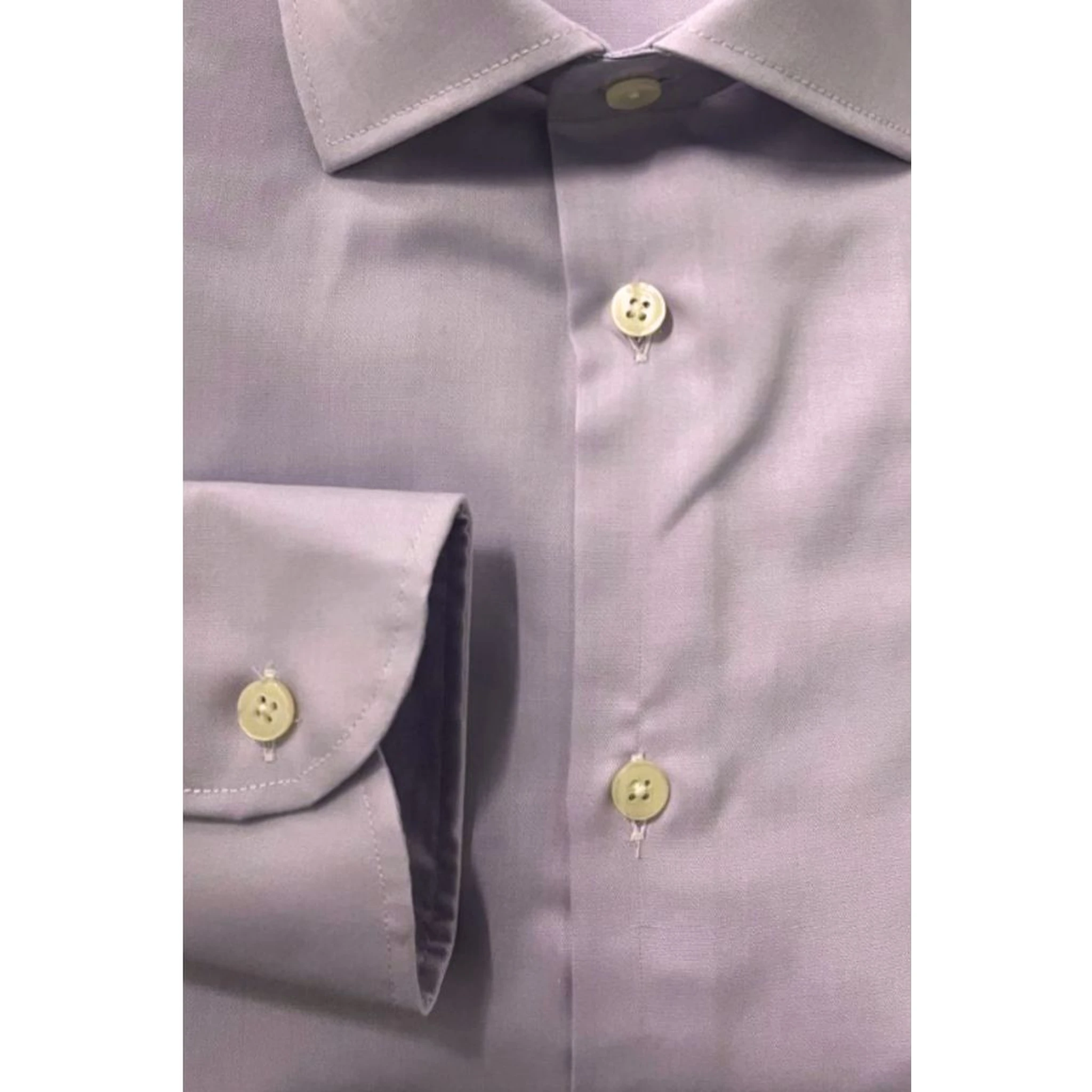 Purple Cotton Men Shirt