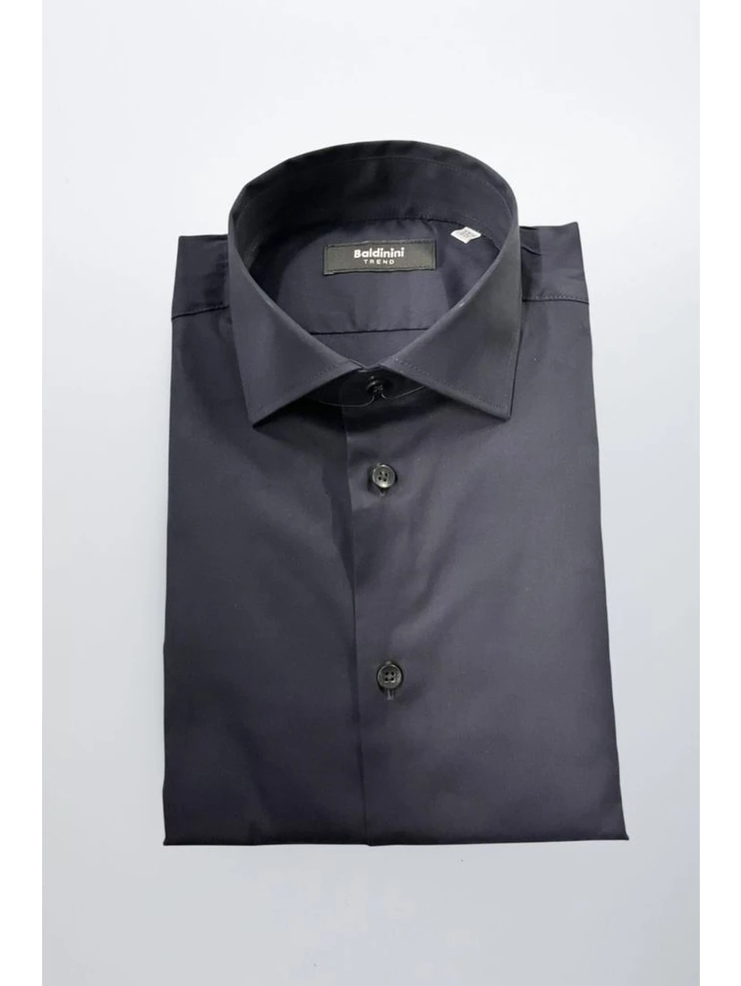 Black Cotton Men's Shirt