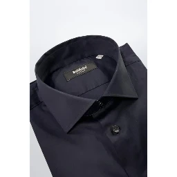 Black Cotton Men's Shirt