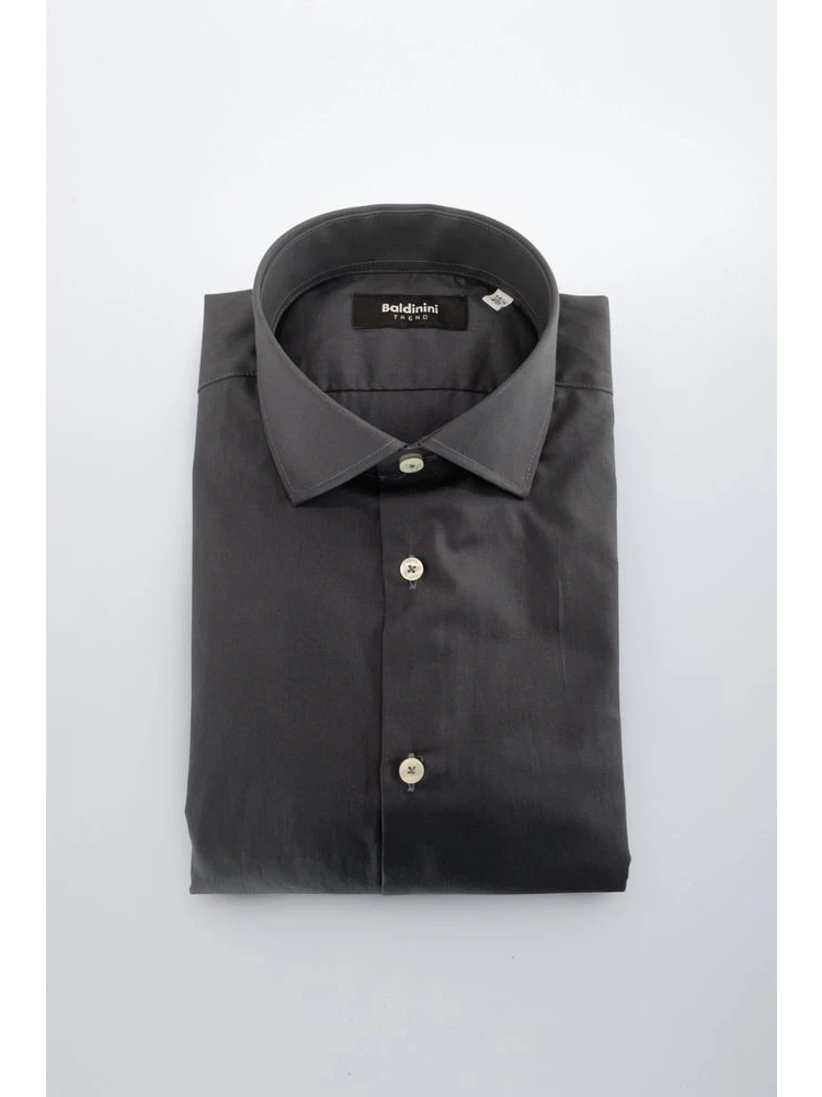 Gray Cotton Men Shirt