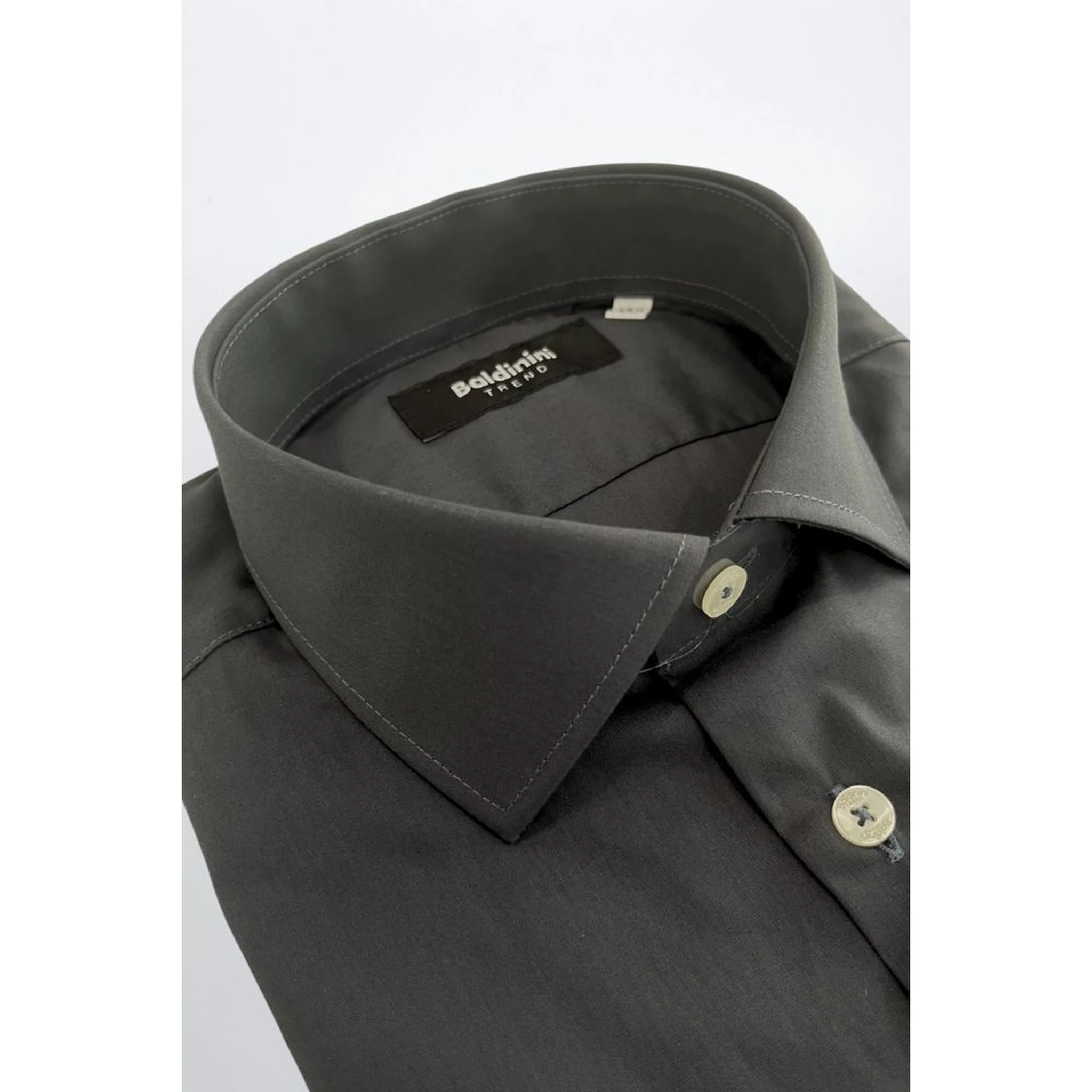 Gray Cotton Men Shirt