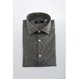 Gray Cotton Men's Shirt