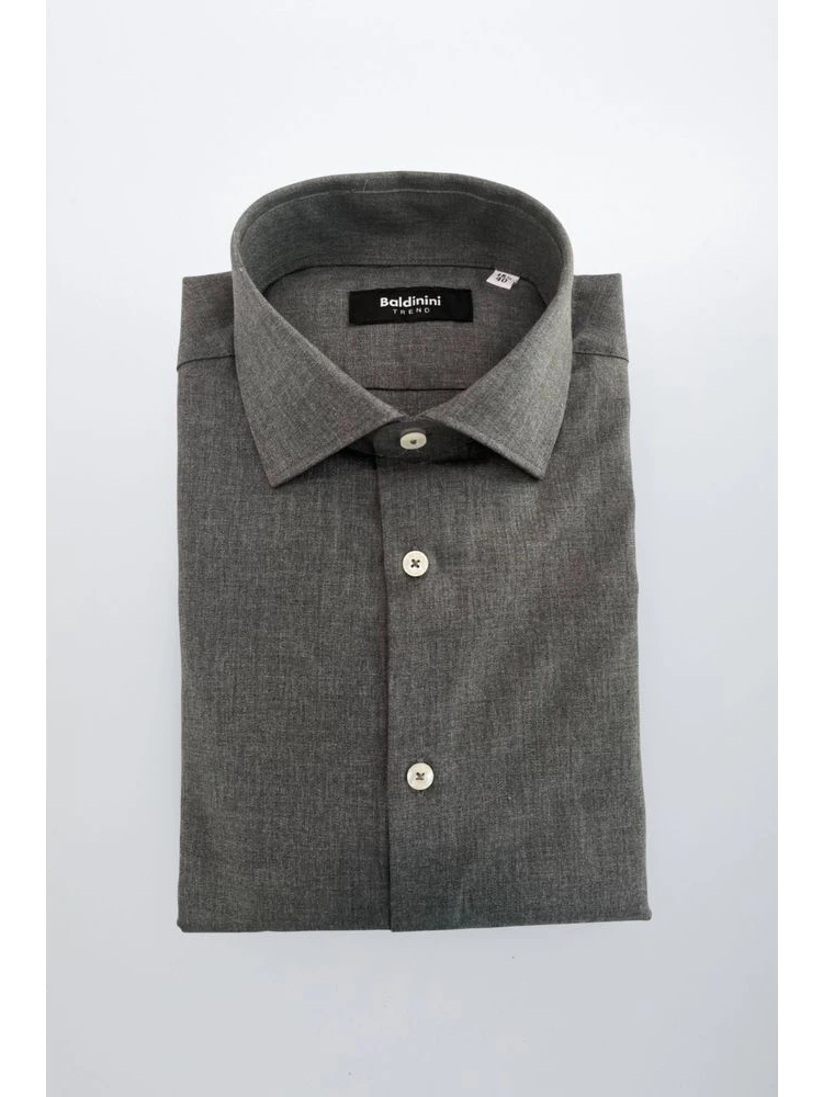 Gray Cotton Men's Shirt