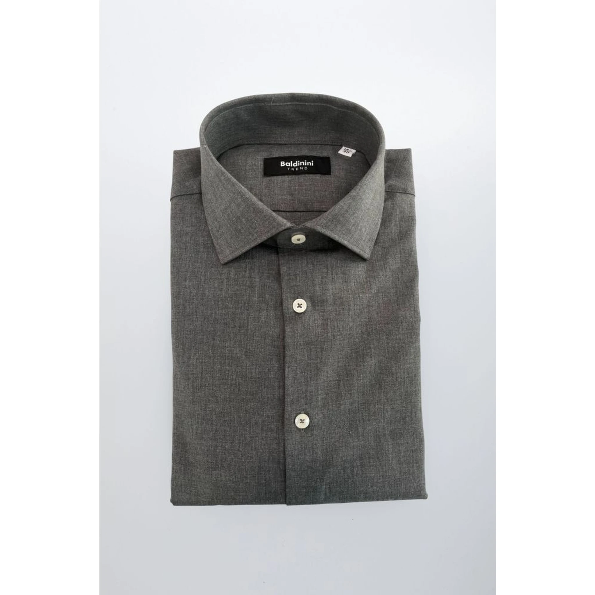 Gray Cotton Men's Shirt