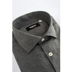 Gray Cotton Men's Shirt