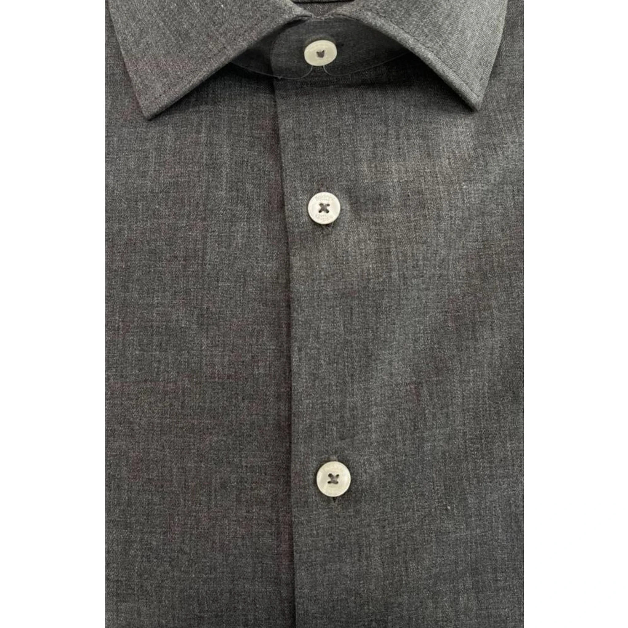 Gray Cotton Men's Shirt