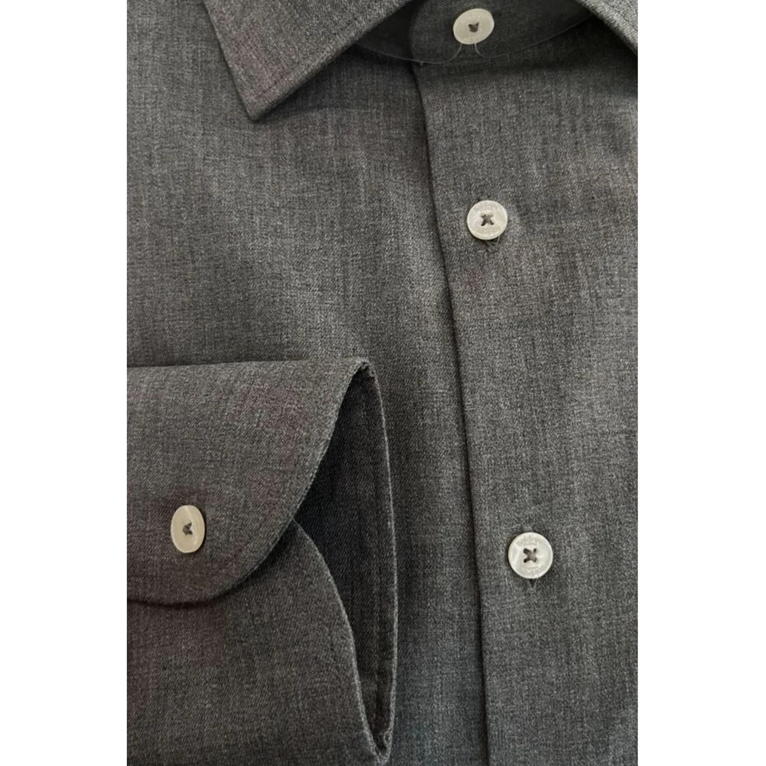Gray Cotton Men's Shirt