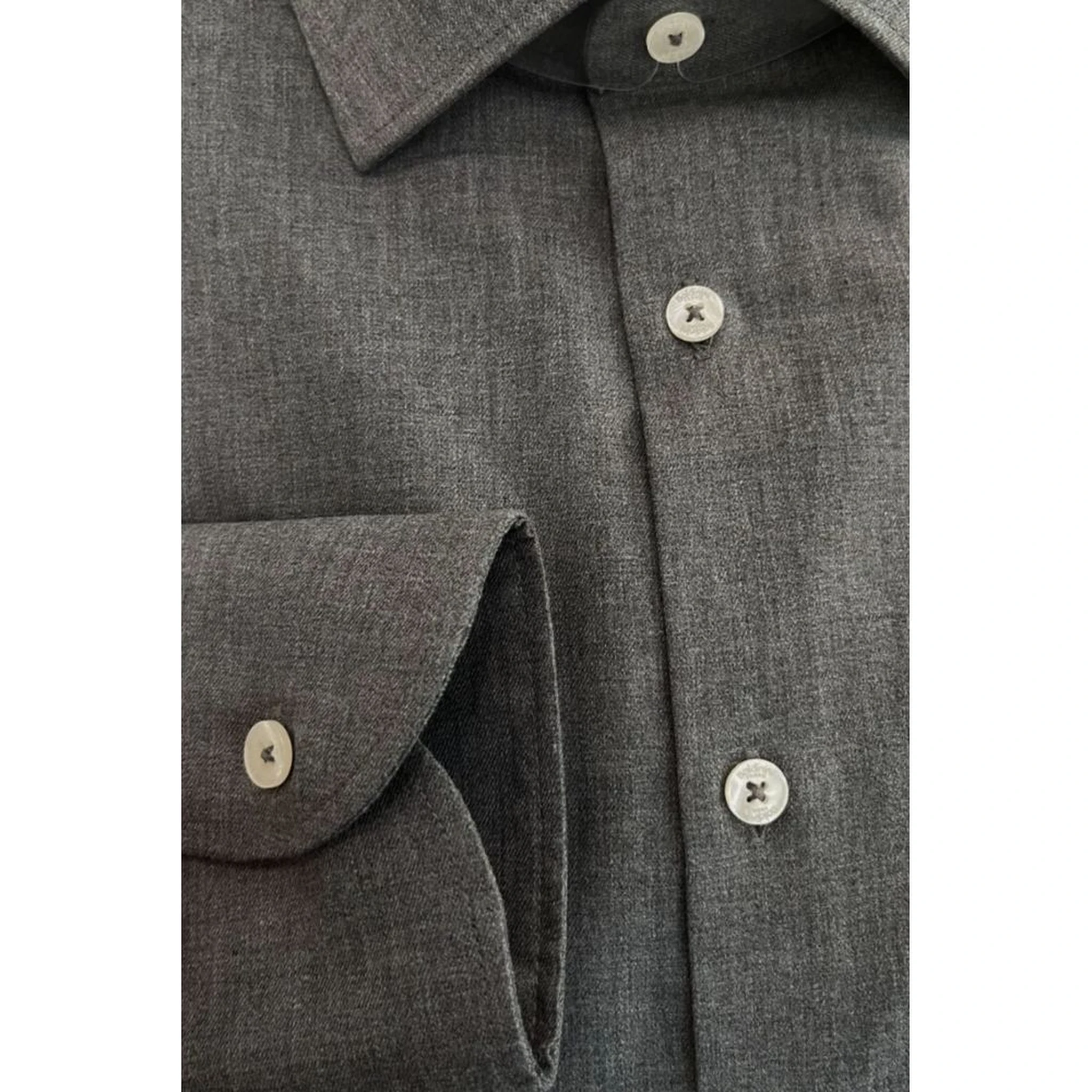 Gray Cotton Men's Shirt