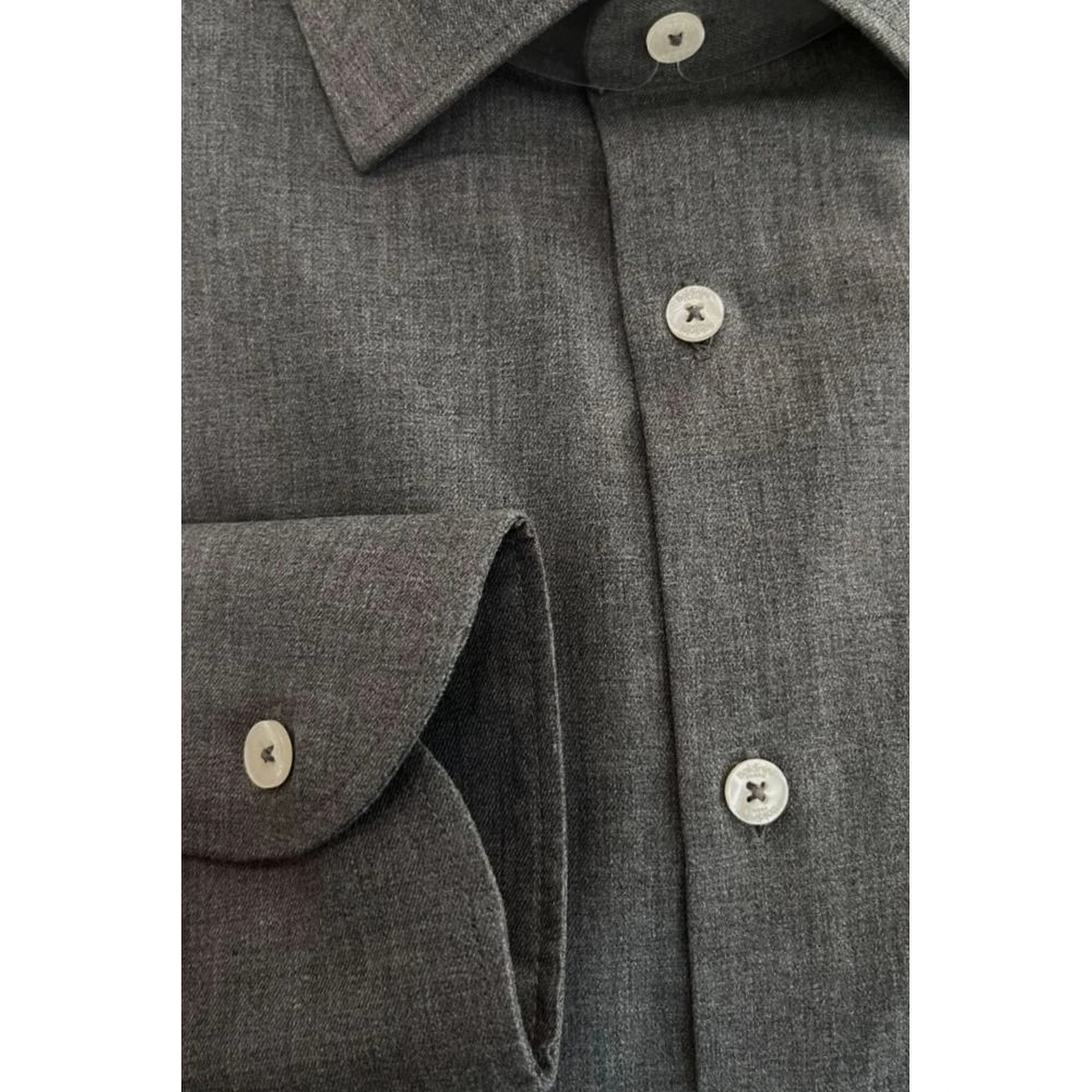 Gray Cotton Men's Shirt