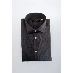 Gray Cotton Men Shirt