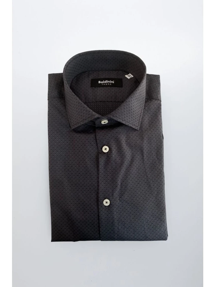 Gray Cotton Men Shirt