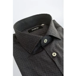 Gray Cotton Men Shirt