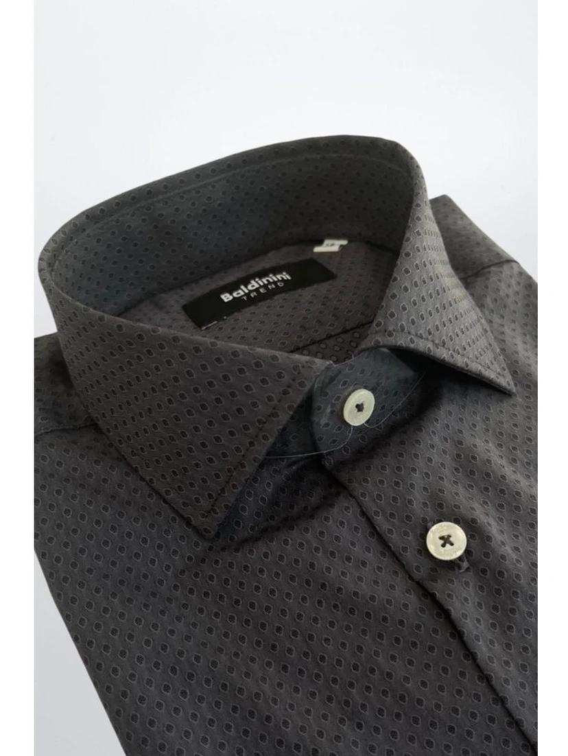 Gray Cotton Men Shirt