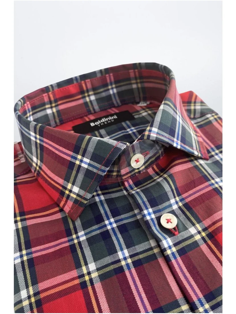 Multicolor Cotton Men Shirt