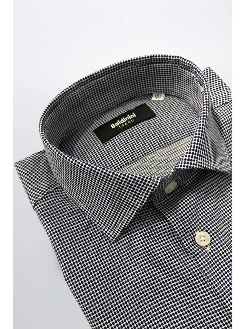 Blue Cotton Men Shirt