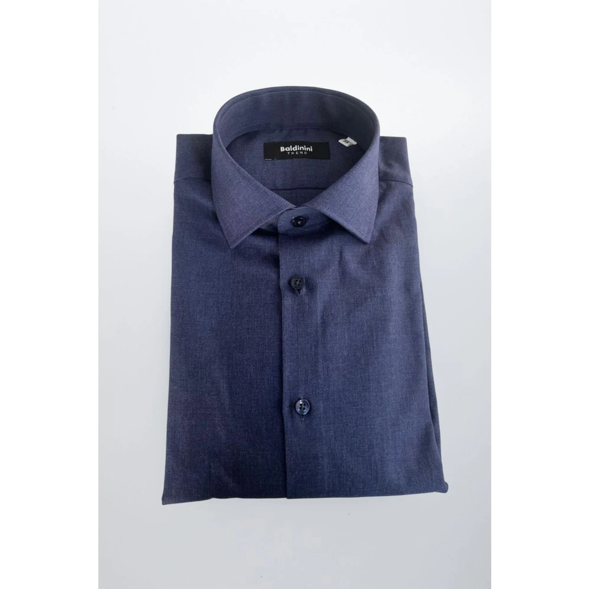 Blue Cotton Men Shirt