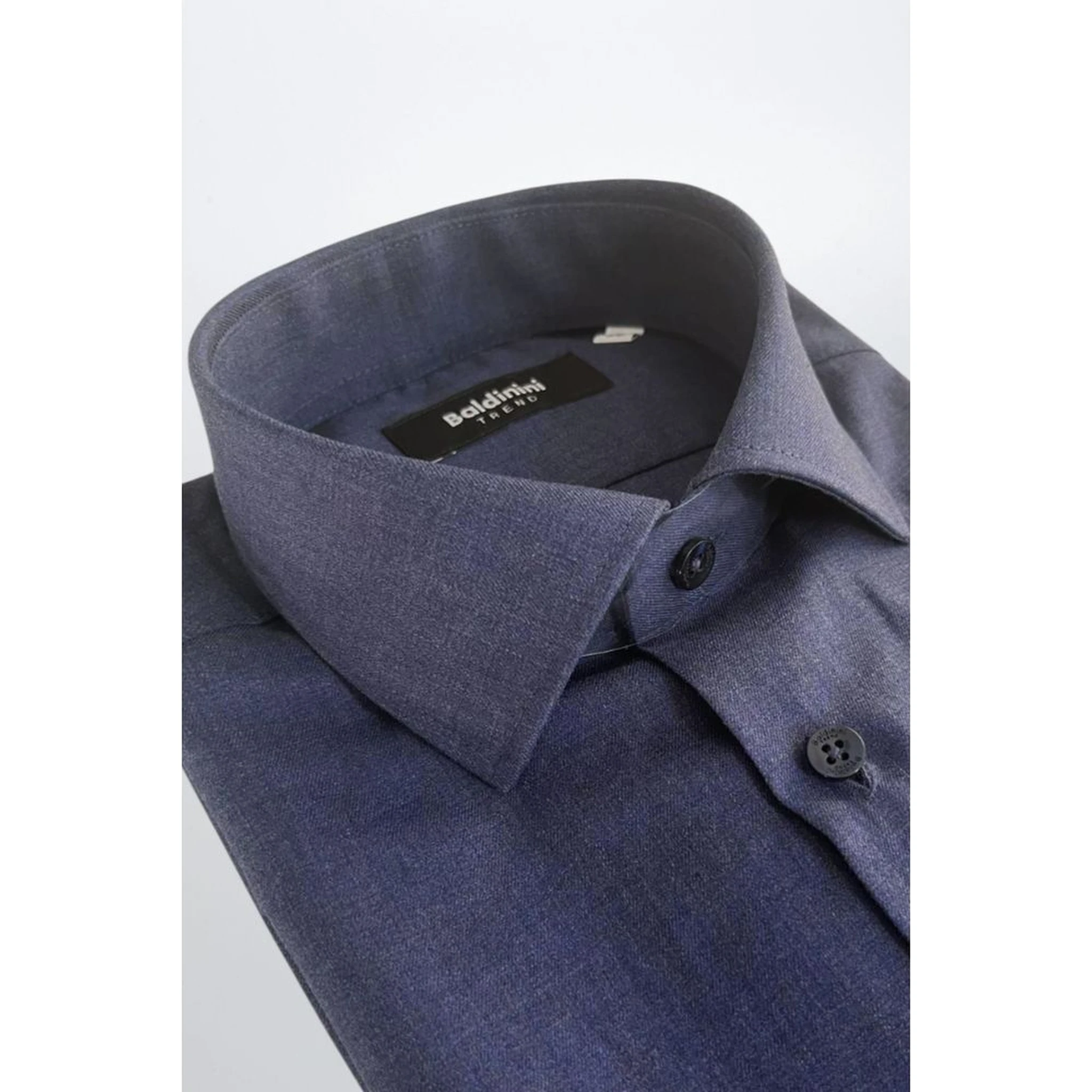 Blue Cotton Men Shirt
