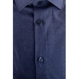 Blue Cotton Men Shirt