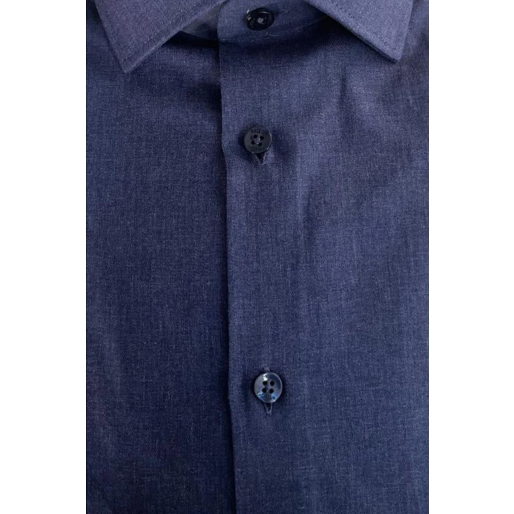 Blue Cotton Men Shirt