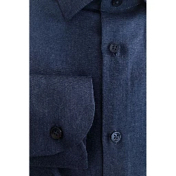 Blue Cotton Men Shirt