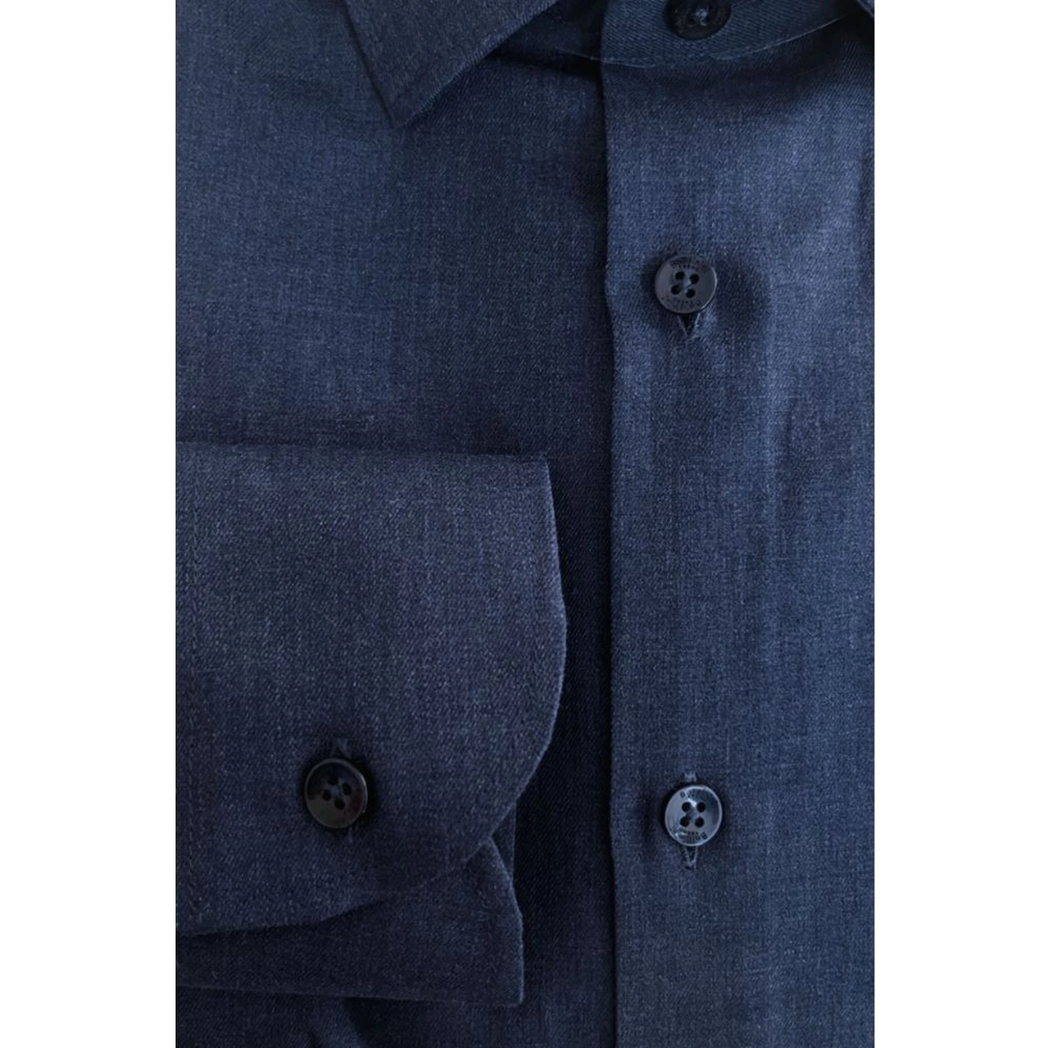 Blue Cotton Men Shirt