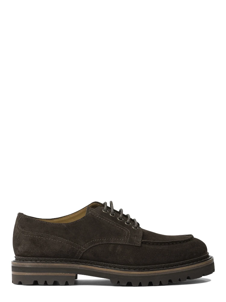 Derby in suede leather