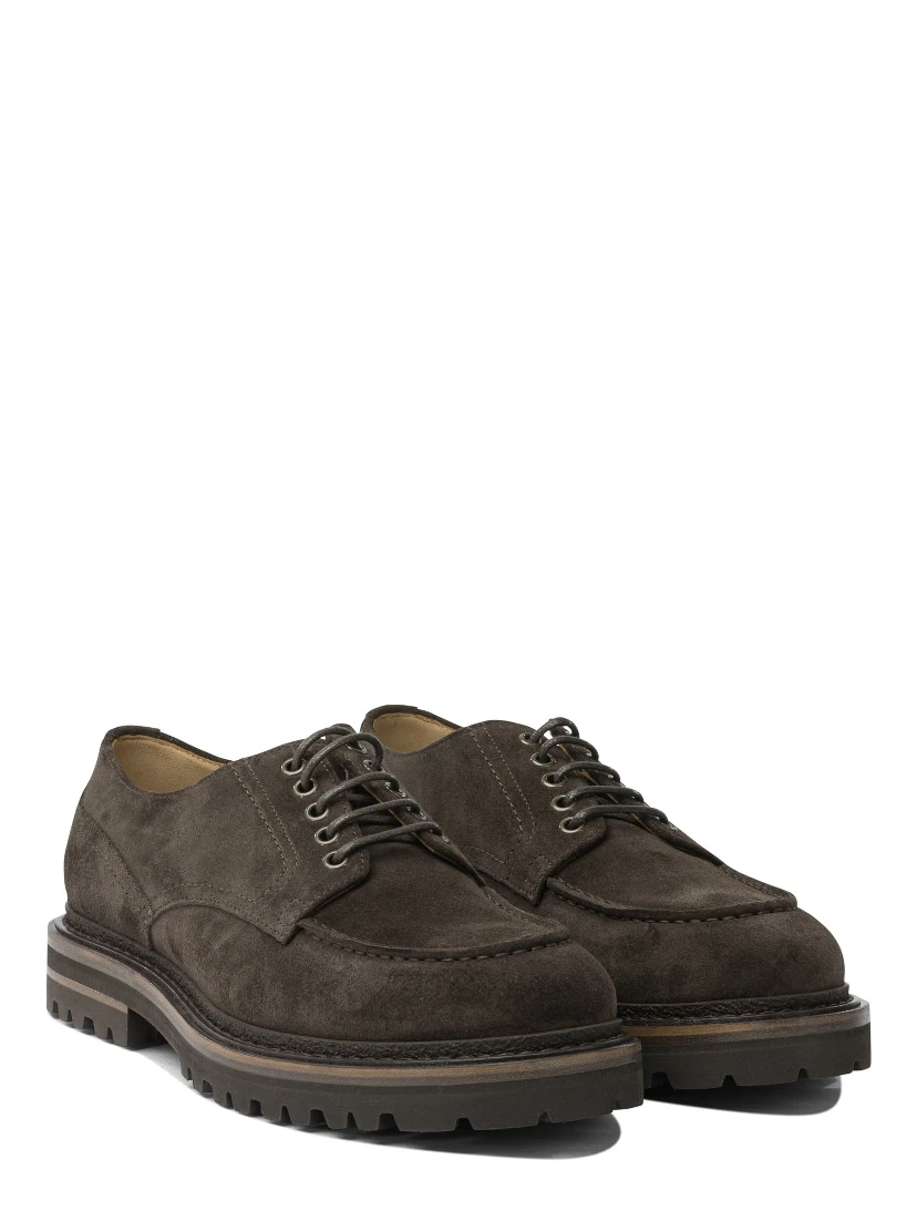 Derby in suede leather