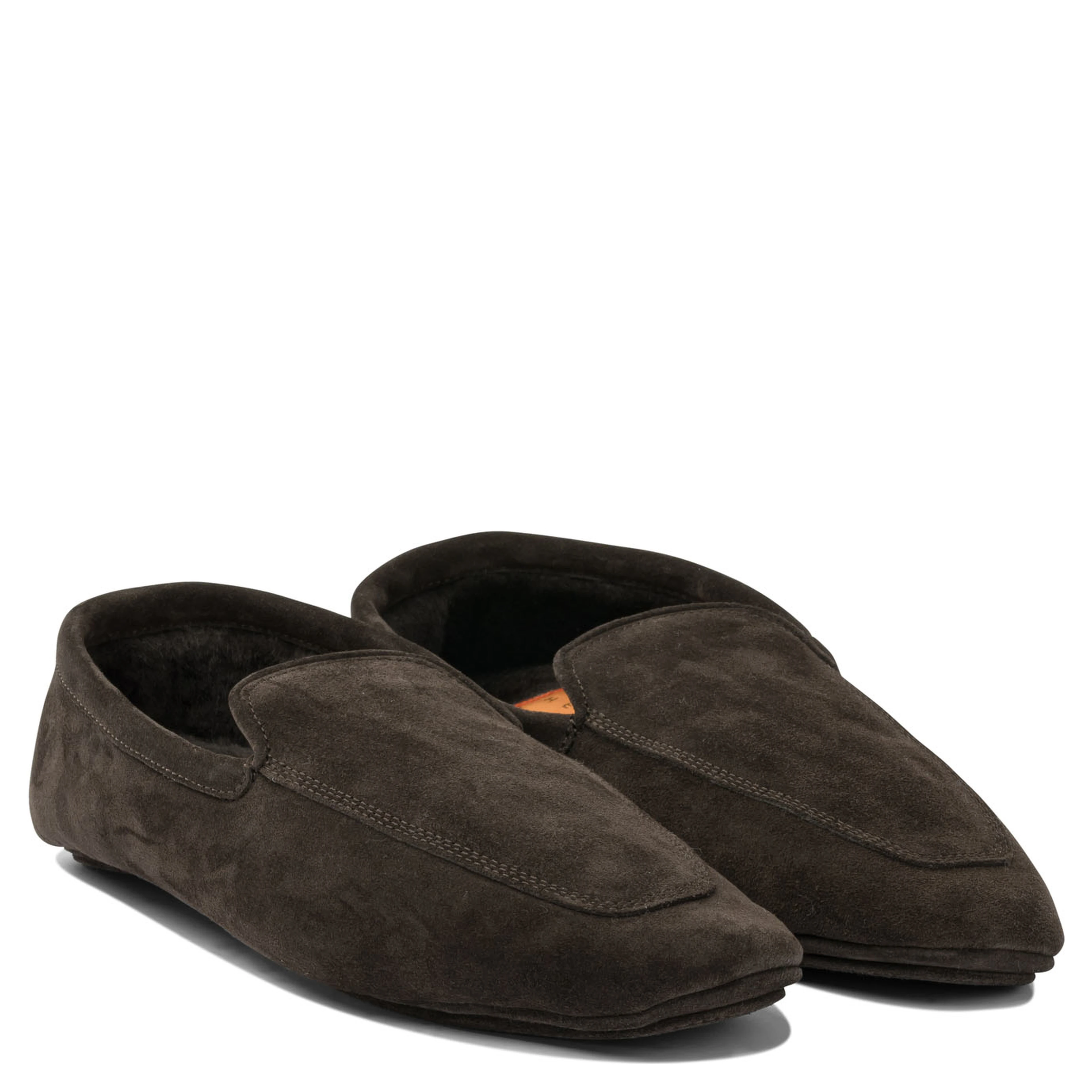 Loafers in suede leather