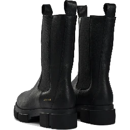 Leather pull-on ankle boots