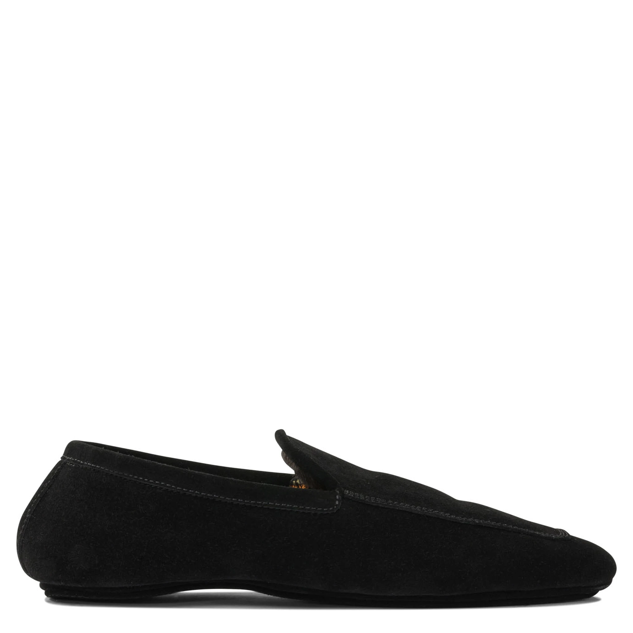 Loafers in suede leather