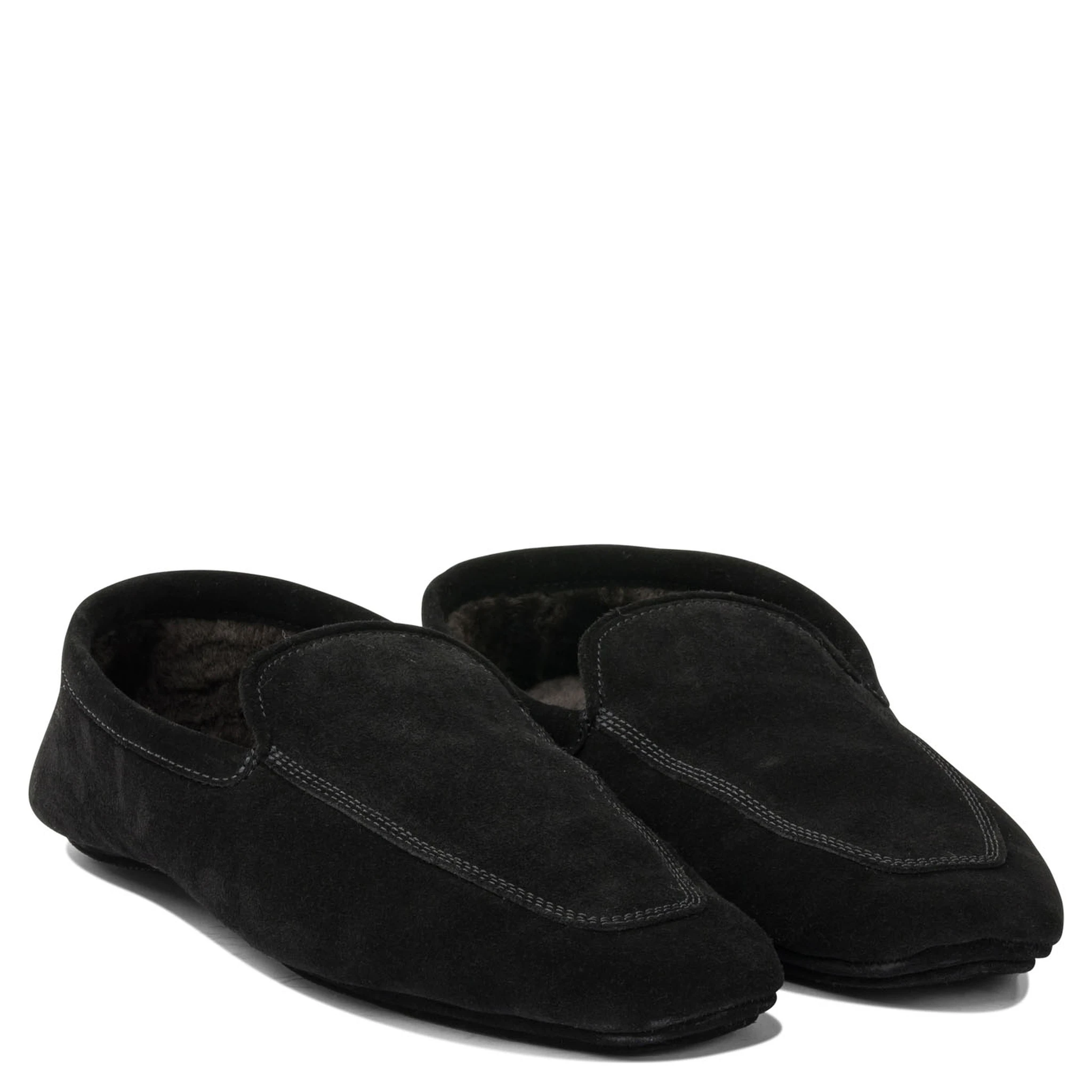 Loafers in suede leather