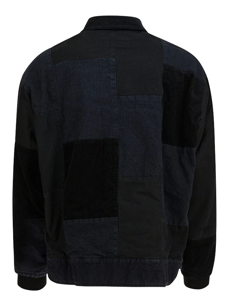 Jacket with tone-on-tone patchwork alternative