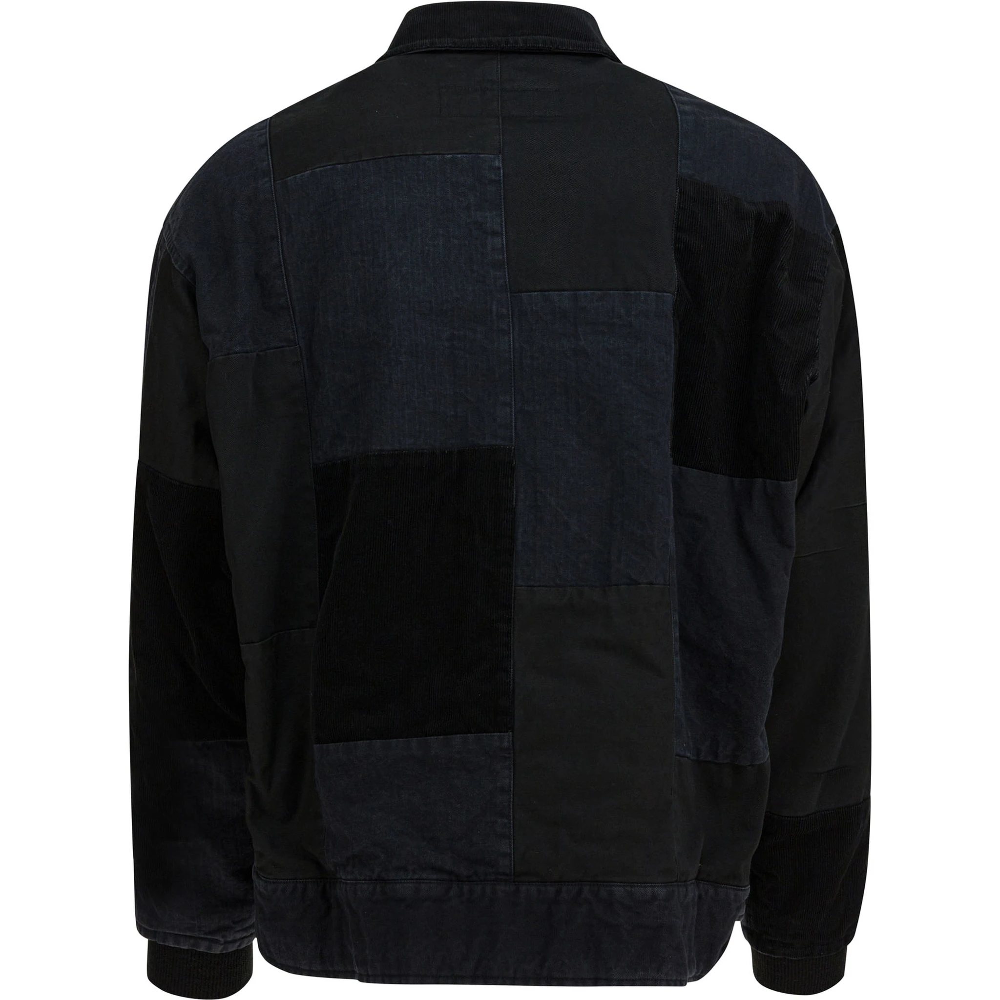 Jacket with tone-on-tone patchwork